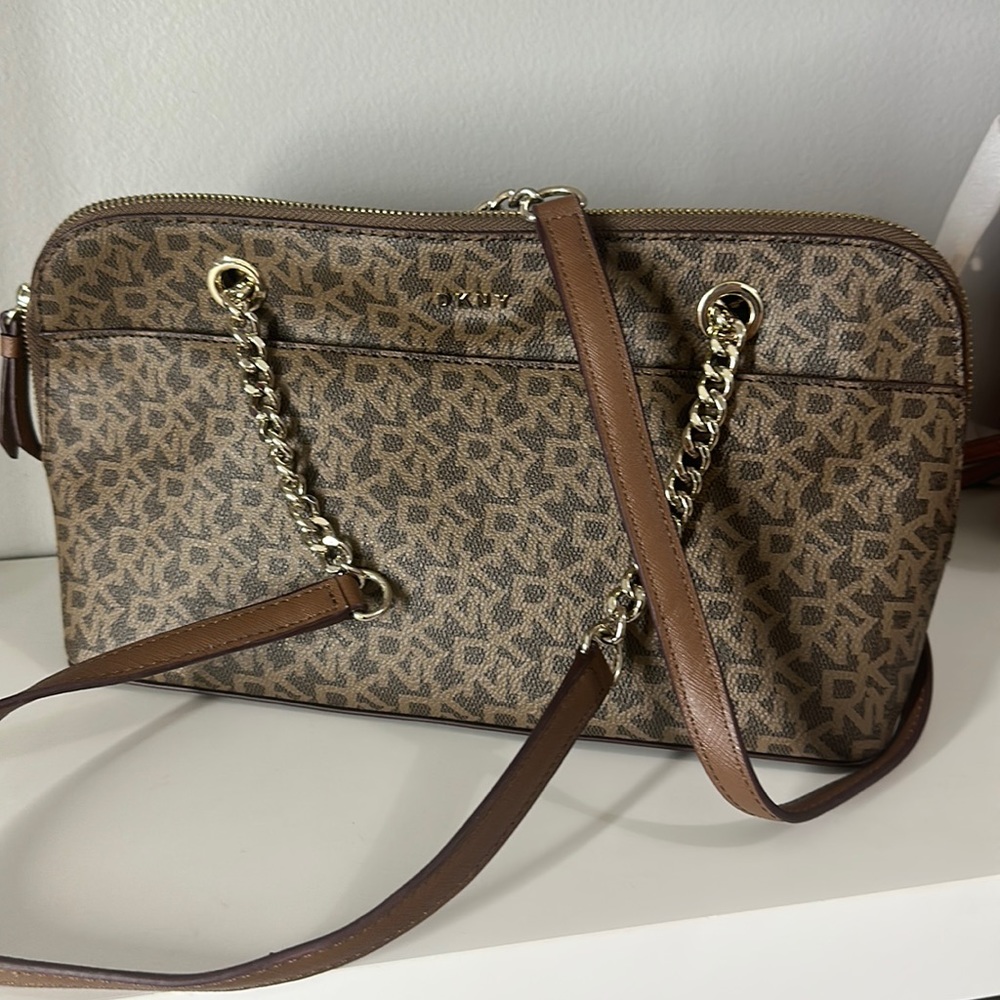 DKNY saffiano leather shoulder bag
